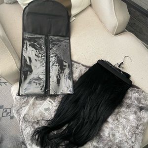 22” 230gram Jet Black Foxy Lock clip in extensions